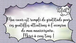 Message De Remerciement Anniversaire 100 Modeles Et Textes Questions A Poser