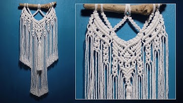 TIME LAPSE 🌸 Driftwood Macrame Wall Hanging Tutorial | Easy DIY for Macrame Beginners | LIT decor