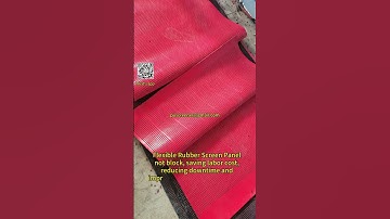 Fine screen,rubber tensioned screen panel #punchingmachine #mining #miningscreen