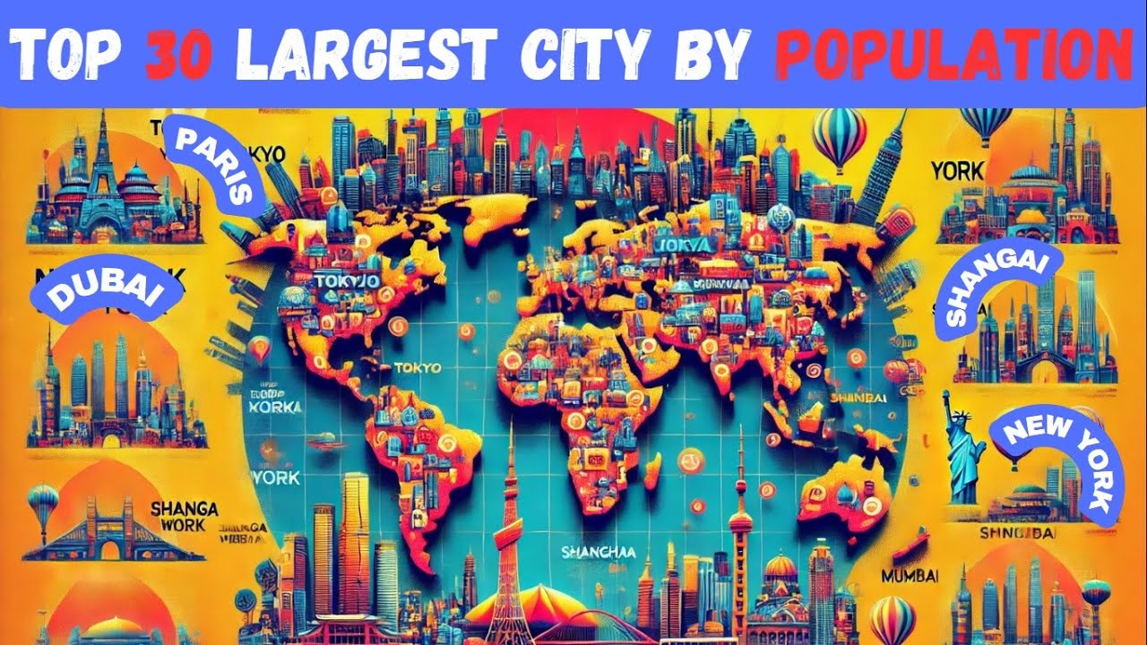 Top 30 LARGEST CITIES in the World by POPULATION - YouTube