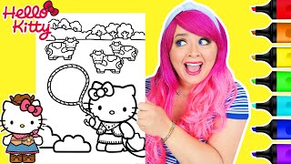 Coloring Hello Kitty Cowgirl Coloring Page | Ohuhu Art Markers by Kimmi The Clown 5,281 views 5 days ago 3 minutes, 56 seconds