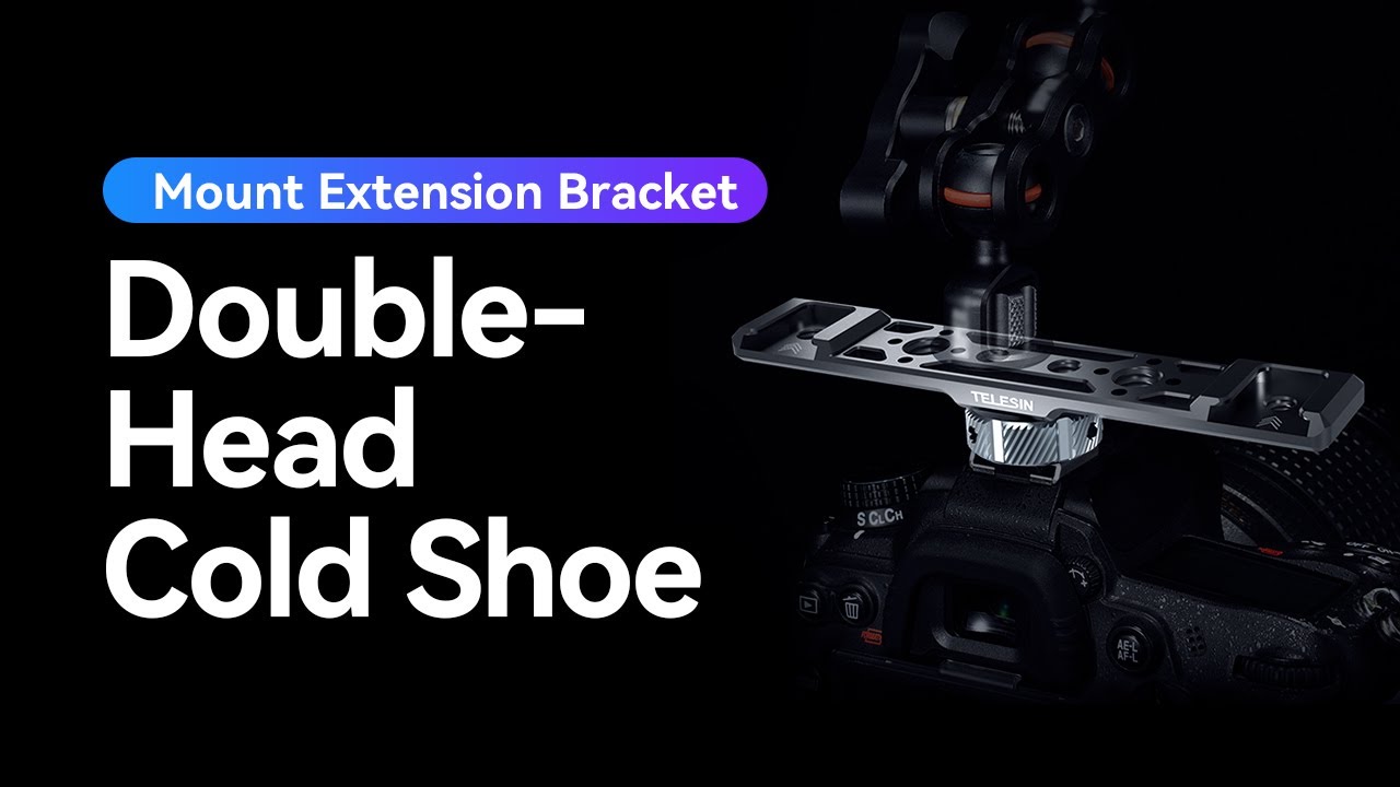 TELESIN Parallel Double Cold Shoe Extension Bracket