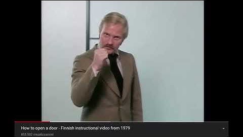 How to open a door. (Technique approved by a Finnish maestro from 1979)