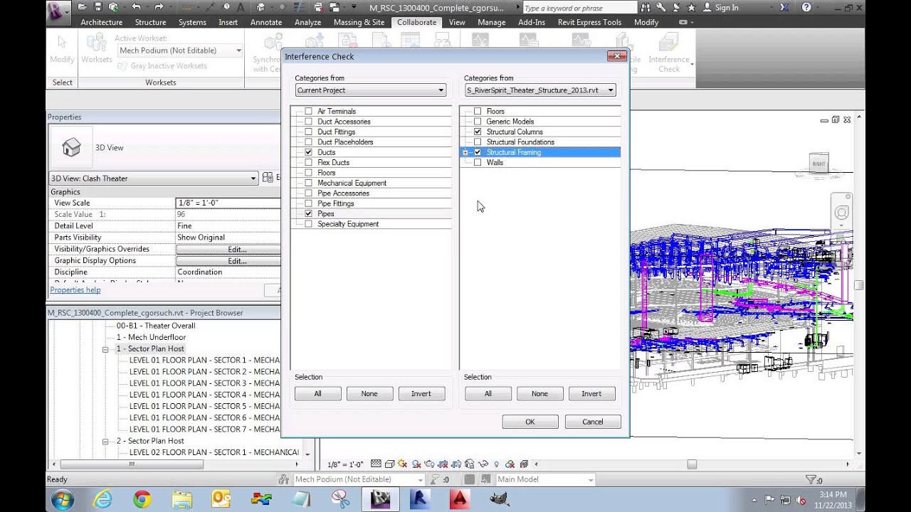 Interference Checks - aka Clash Detection - YouTube