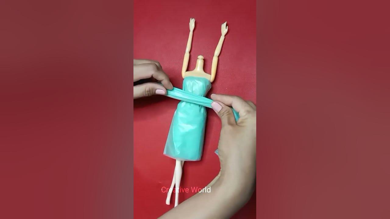 top-dress-plastic-dress-how-to-make-dress-barby-doll-youtube