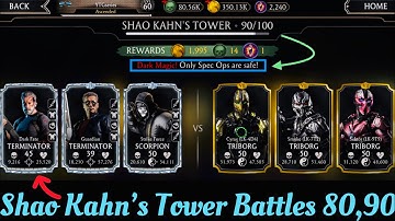 Shao Kahn’s Tower Battle 80,90 Gameplay | MK Mobile