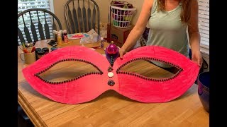 How to Make a Huge Cardboard Mardi Gras Mask || DIY Parade Float Project