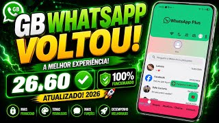 SAIU! 🔴 WHATSAPP GB ATUALIZADO 2026 - FUNCIONANDO!! ✅