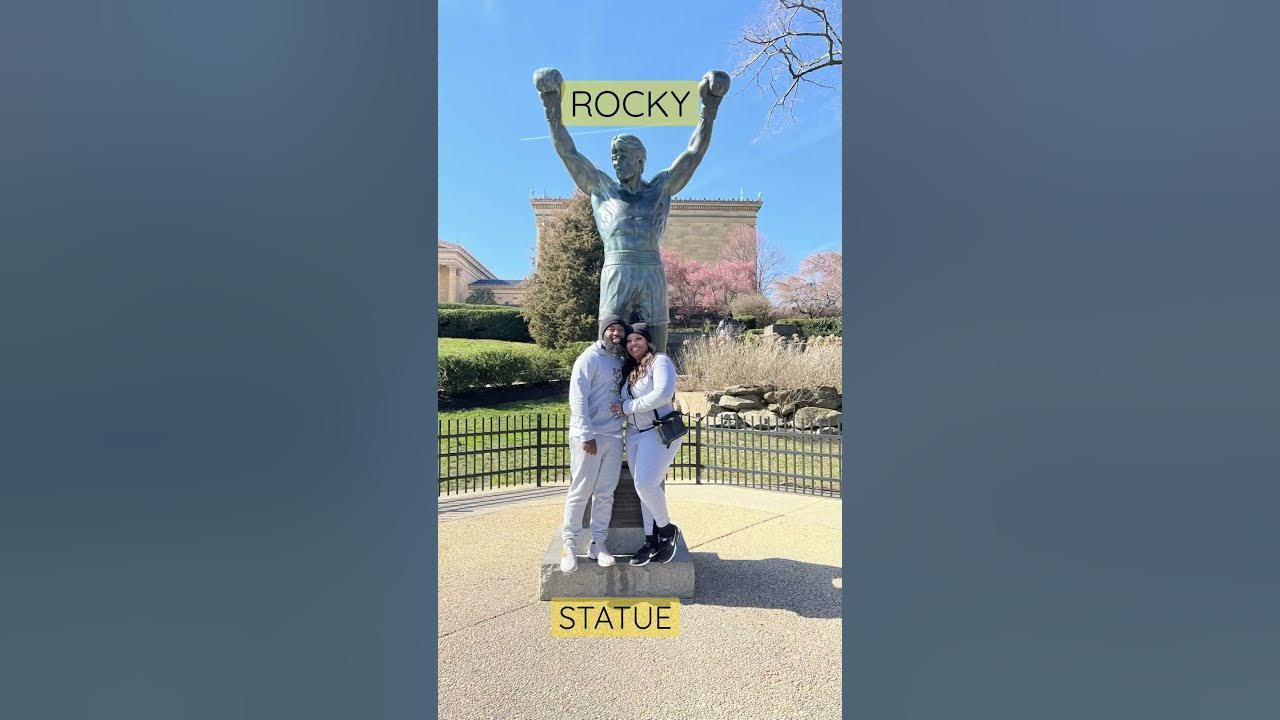 ROCKY STATUE 🥊 #shorts #travelcouple #rocky #creed #philly #travel #familyvlog #viral #marriage