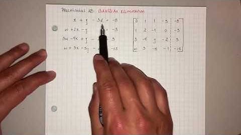 Precalculus AB: Gaussian Elimination with Back Substitution