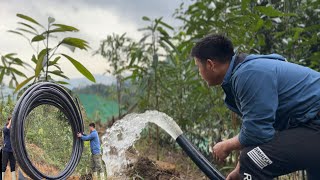 The process of constructing water pipes leading to the farm | Family Farm Life