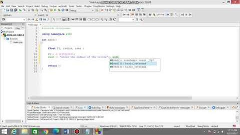 A c++ program to find the area of circle using radius(user input ).