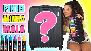 PINTEI minha MALA de VIAGEM com POSCA! Será que arruinei? Pinta & Fala | Paula Stephania