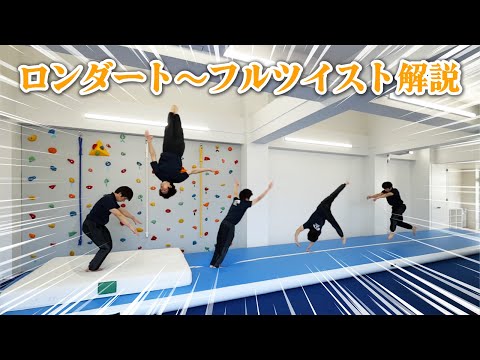 【上級者技】ロンダート伸身宙返り１回ひねりをスローで見てみよう！