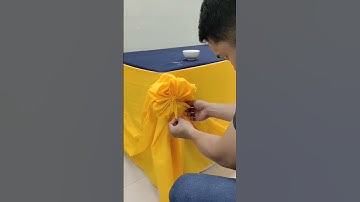 DOUBLE FLOWER FOLD DESIGN TABLE SKIRTING TUTORIAL #tableskirting #tutorial