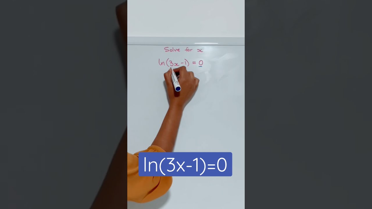 Find X If Ln 3x 1 0 Math Logarithm Exponential Findx Bebright Shorts