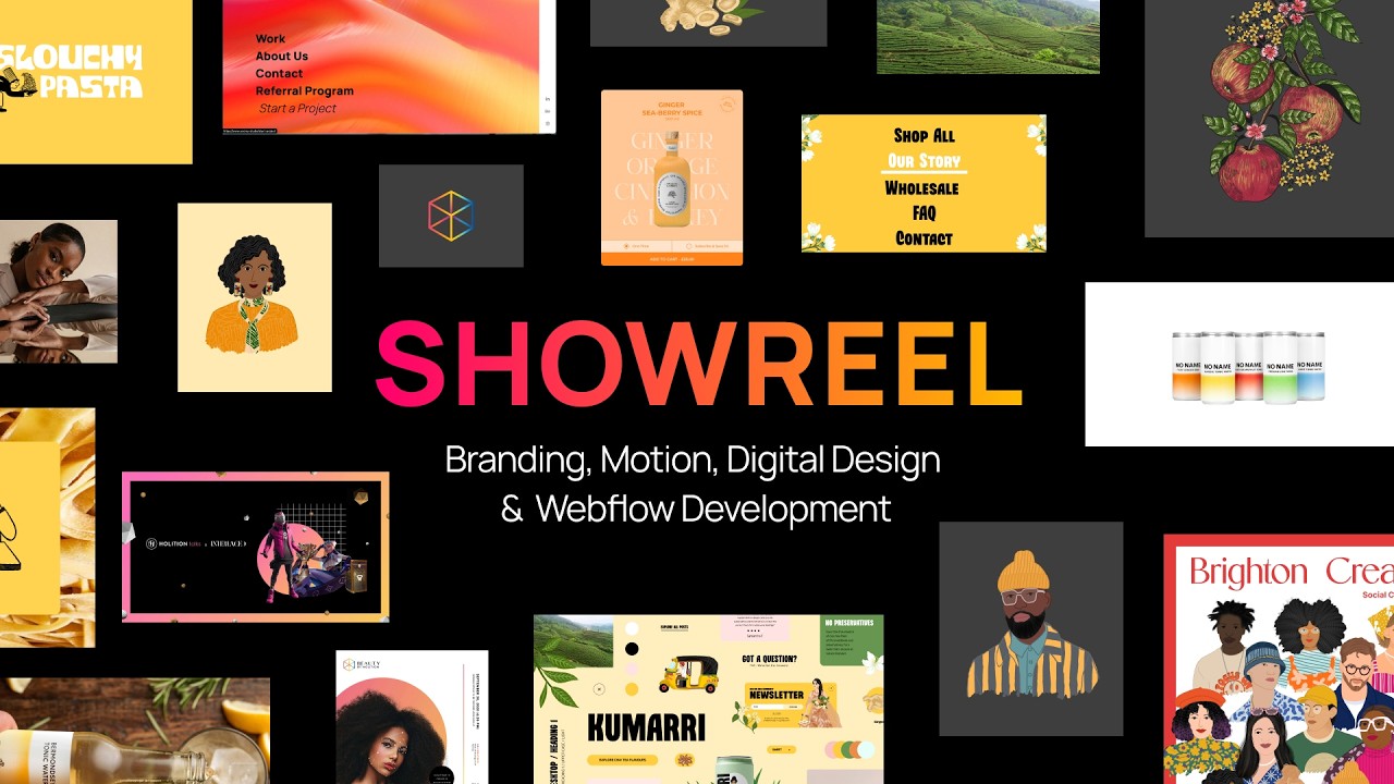 Design Showreel / Onomy Studio Portfolio (Creative Agency - Branding, Digital Design Webflow)