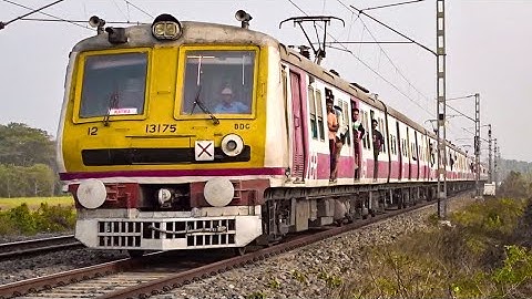 Aerodynamic faced EMU Train Accelerate quickly Through a Big Curve | Eastern Railways