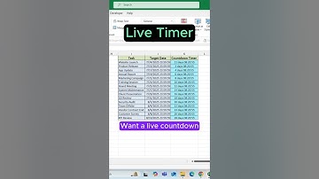 Live Countdown Timer in Excel ⏳ | Track Deadlines in Real-Time!