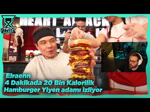 Elraenn - 4 Dakikada 20Bin Kalorilik Hamburger YİYEN Adamı İzliyor