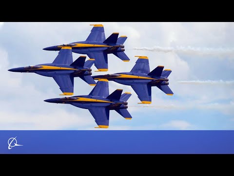 Blue Angels see the F/A-18 Super Hornet being built