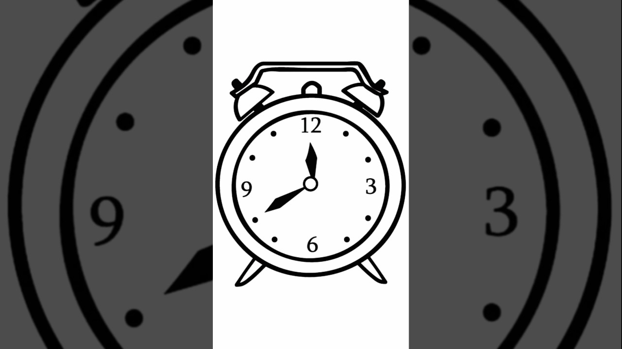Easy  Alarm Clock ⏰ drawing for Beginners/Alarm clock pencil drawing