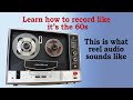 Recording with a panasonic reel to reel recorder  how to record