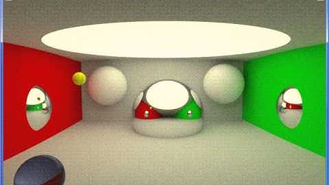 Real-time path tracing: Cornell Box Pong simulation 3