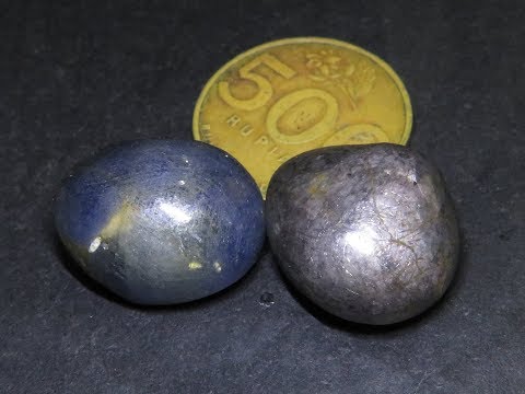 Batu Permata Natural Golden Black Sapphire / Safir / Bangsing Murah. 