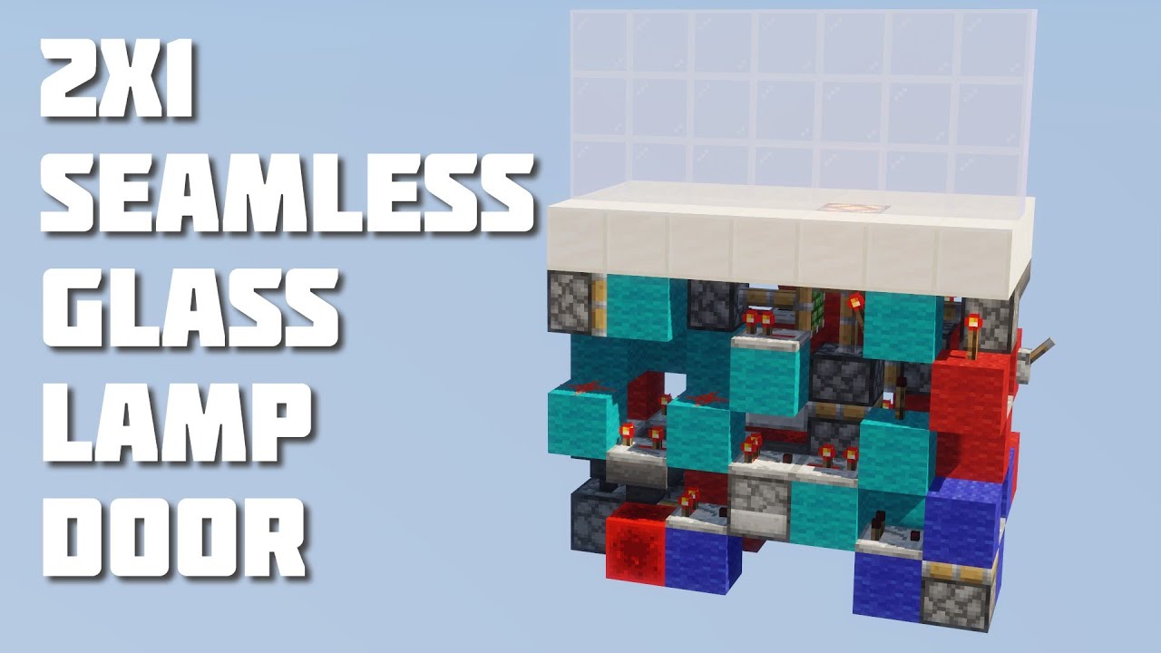 2x1 Seamless Glass Lamp Door Minecraft Java Edition 1.16.2 YouTube