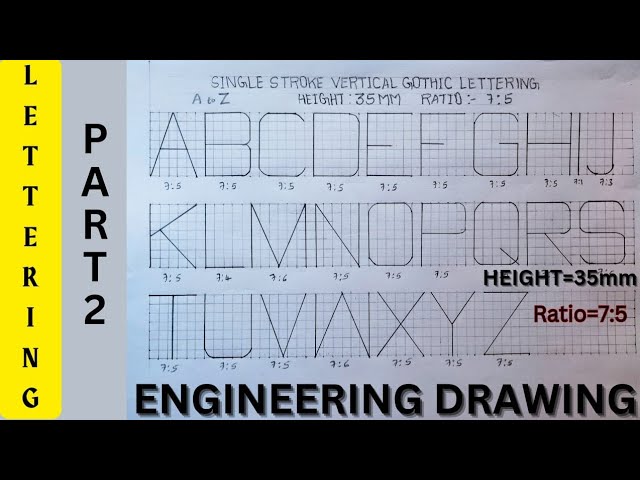 Engineering Drawing Lettering A To Z