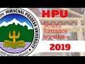 HPU Botany Entrance question paper 2019