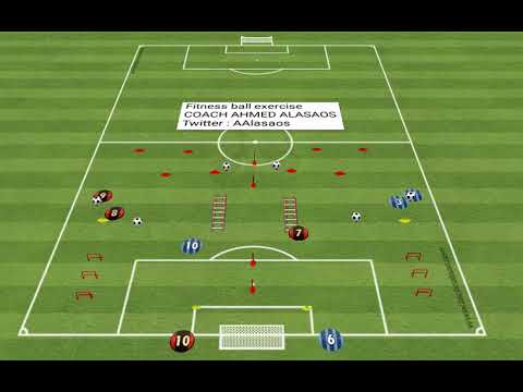 تمرين لياقي بإستخدام الكرة سرعة و رشاقة وتوافق Ball Exercise Speed Agility And Compatibility 