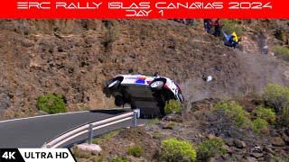 ERC Rally Islas Canarias 2024 | Day 1 | Crash | 4k HDR | Rallye Time