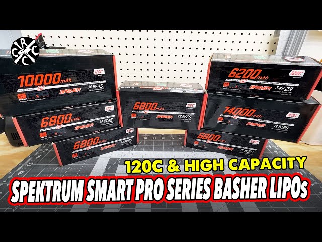 Spektrum Smart Pro Series Basher Lipo Batteries - Large Capacity, 120C Discharge Rate & New Charger
