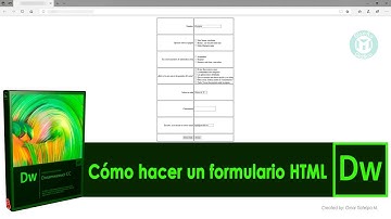 Cómo hacer un formulario HTML - Adobe Dreamweaver CC 2018