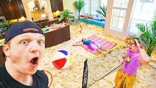 TURNING MY HOUSE INTO A BEACH!