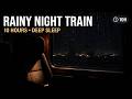 Rainy Night Train 🌧️ No One Around, Just Darkness | 10 Hours Deep Sleep