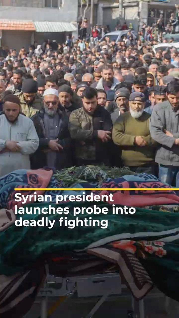 Syrian president launches probe into deadly fighting | AJ #shorts