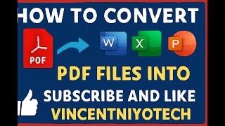 How to Convert PDF Files into Word, Excel &amp; PowerPoint - Easy Tutorial for Beginners