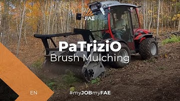 The small FAE forestry mulcher in action with an Antonio Carraro TTR 7600 tractor
