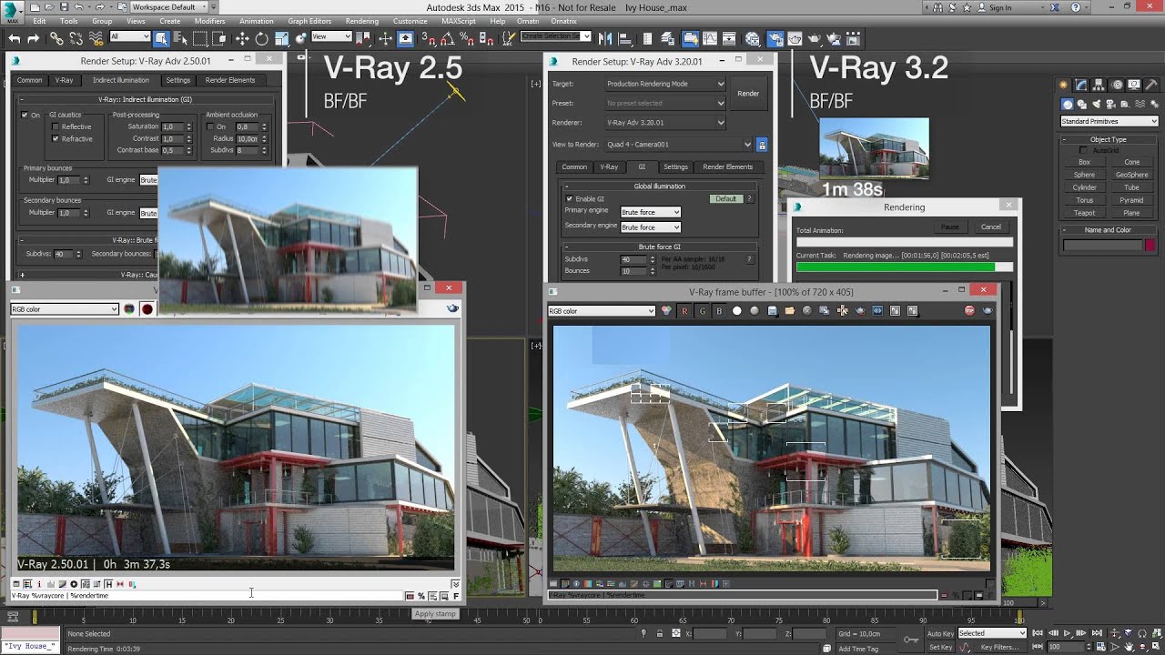 3.2 for Max vs. V-Ray 1.5 for Max -