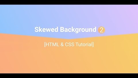 Skewed Background HTML CSS Tutorial | @codecompanion93