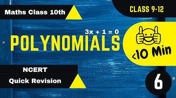 CBSE class 10 maths chapter 2 polynomials ll quick revision of Ncert ll One-Shot |Revision in 10 Min