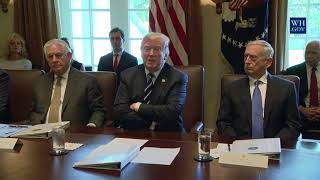 20171016 President Trump Holds a Cabinet Meeting HD