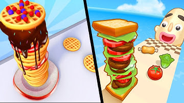 Sandwich Runner Vs Pancake Run - All Levels NEW UPDATE Gameplay Android, iOS #211