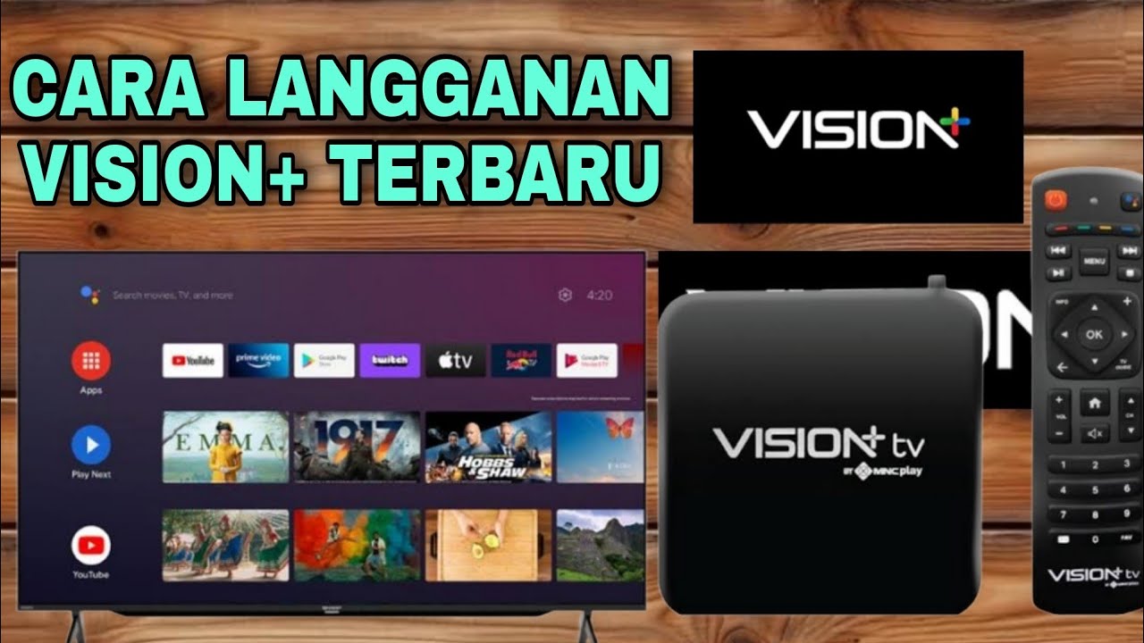 cara langganan aplikasi vision+ terbaru melalui hp android - YouTube