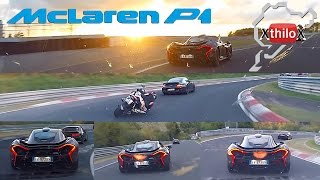 McLaren P1 + Seat Leon Cupra + Fast Biker - Epic - Nürburgring Nordschleife BTG TF Onboard