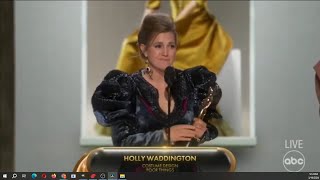Holly Waddington Poor Things OSCARS acceptance speech for costume design academy awards 2024