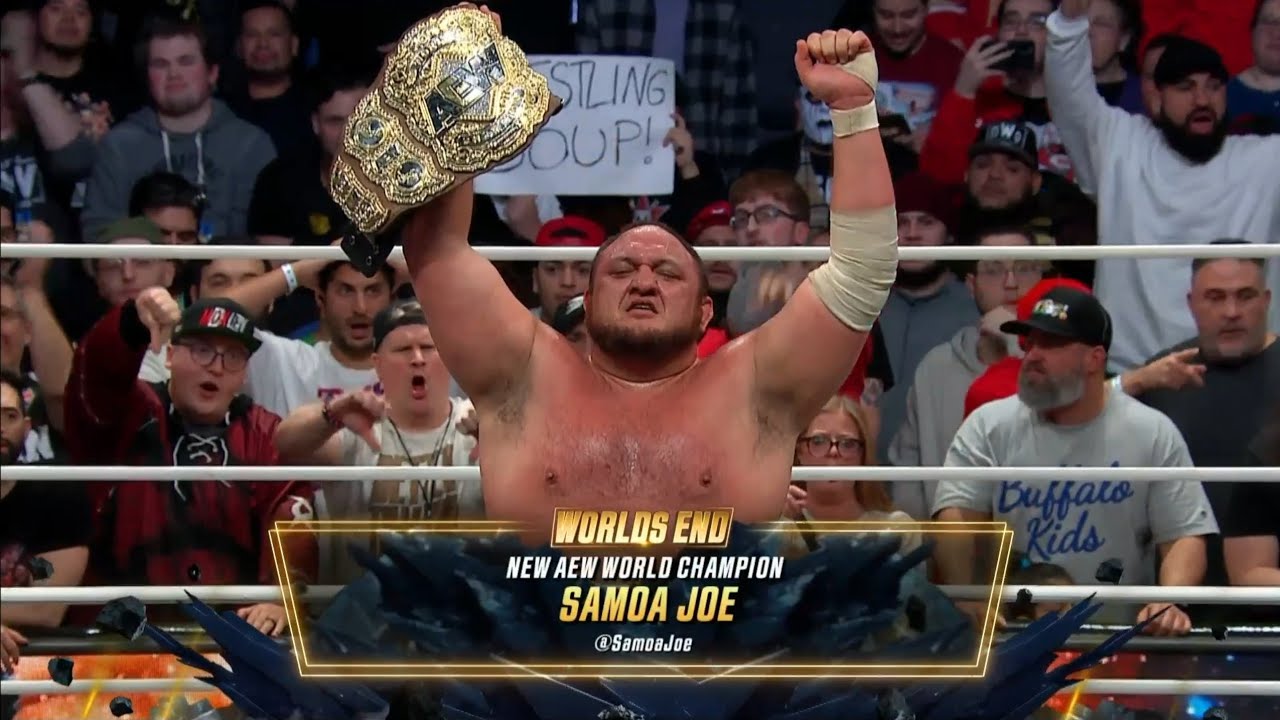 SAMOA JOE Defeat MJF & Wins AEW World Championship At AEW Worlds End